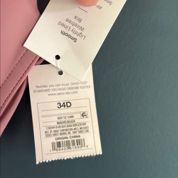 Auden Dusty Rose Women's Bra - Picture 2 of 3